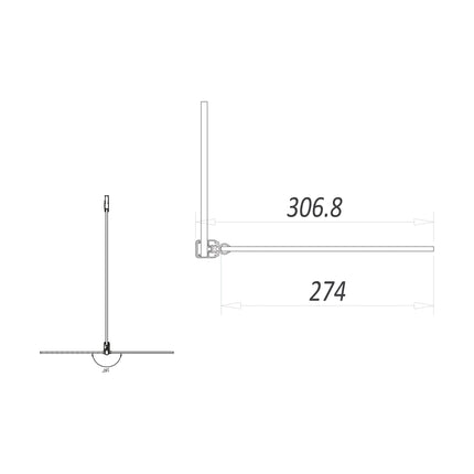 Senso Full Length Hinged Deflector Panel (275mm) Waterworks Bathrooms 