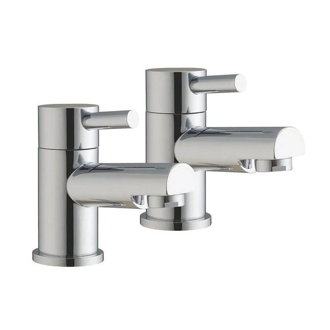 Senso Levo Basin Pillar Taps - Chrome Clearance Taps Waterworks Bathrooms 