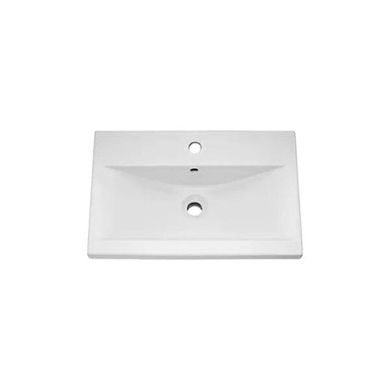 Sharp 600mm Vanity Unit with Ceramic Basin Oak Effect Waterworks Vanity Units Waterworks Bathrooms 