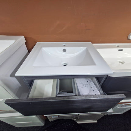 Sofia Senca Grey Double Drawer Vanity & Basin w. Chrome Hand Clearance Vanity Unit Bathrooms at Unit 5 