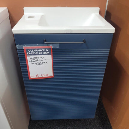 Spectrum Wall hung Cloakroom Unit & Basin Clearance Vanity Unit Waterworks Bathrooms 
