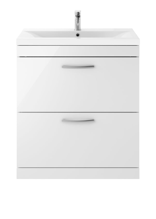 Tanaro 800 Floor Standing Double Drawer Vanity Unit & Ceramic Basin Clearance Vanity Unit Bathrooms at Unit 5 