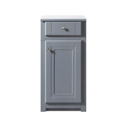 Tenby Tailored Grey Traditional Side Cabinet With 1 drawer Tall Storage Tailored Bathroom 