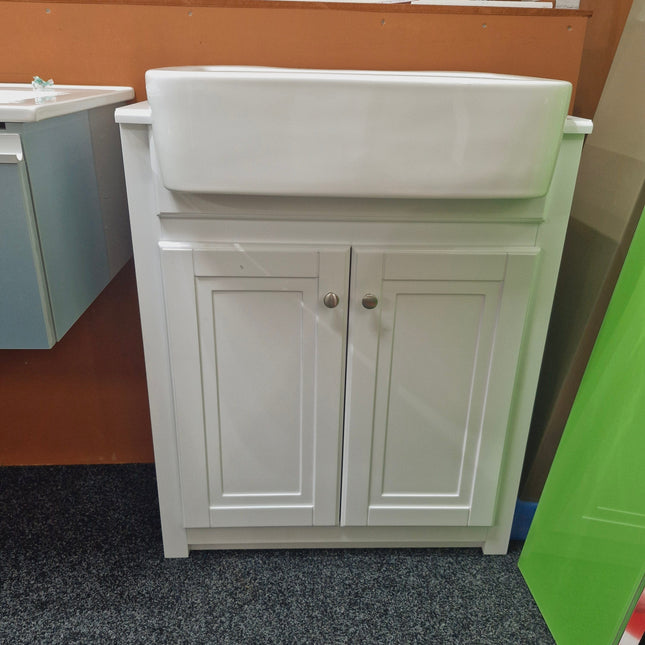 Tenby White Traditional Belfast Vanity Unit Clearance Vanity Unit Bathrooms at Unit 5 
