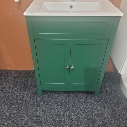 TURIN 600 Floorstanding Vanity Unit - Pine Green Clearance Vanity Unit Waterworks Bathrooms 