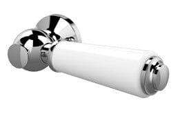 U5T-12-16 Ceramic Handle Wc Lever Chrome/White Toilets Waterworks Bathrooms