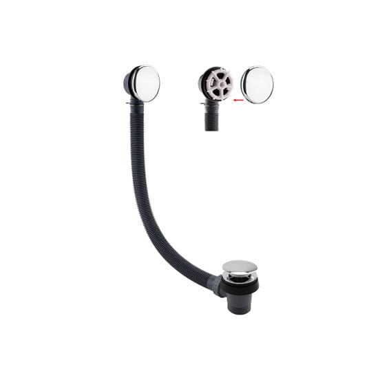 U5T-181-23 Clicker Bath Waste Chrome Waterworks Wastes - Bits & Bobs Waterworks Bathrooms 