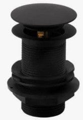 U5T-188-13 Click clack basin waste Matt Black Slotted Waterworks Wastes - Bits & Bobs Waterworks Bathrooms 