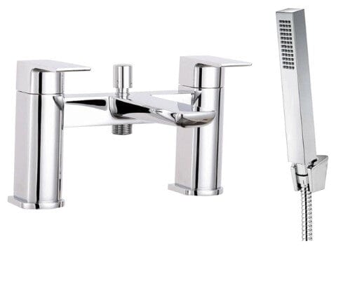 U5T-41-99 Square Bath Shower Mixer Tap - Chrome Waterworks Taps Waterworks Bathrooms 