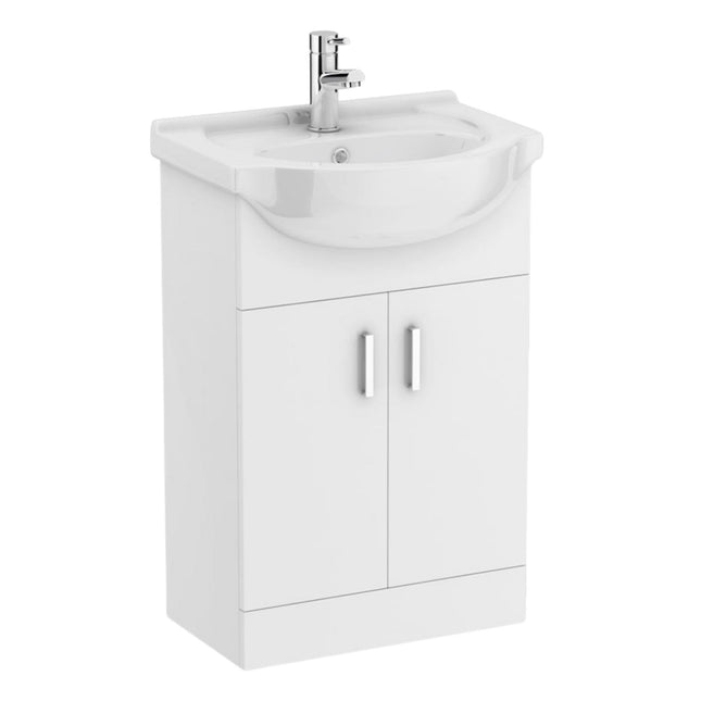 U5T-85-119 550mm Vanity Unit & Ceramic Basin Waterworks Vanity Units Waterworks Bathrooms 