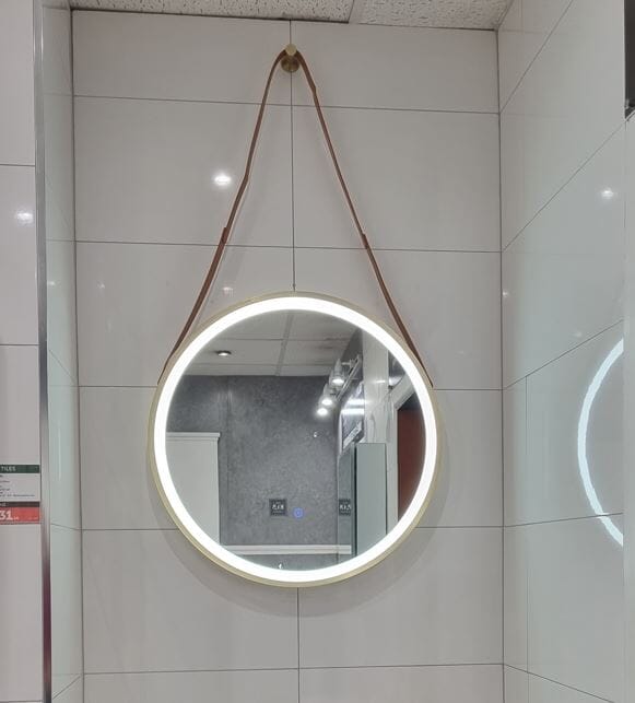 Ultra 600 Round Illuminated Mirror Brushed Brass Mirror Ultra