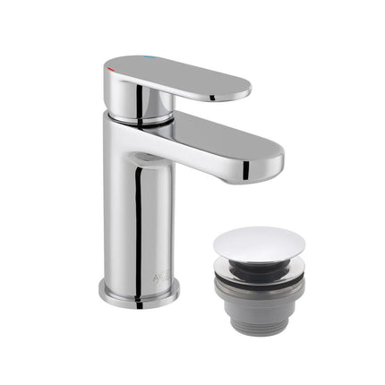 VADO Metiz Mono Basin Mixer + Push Basin Waste Clearance Taps Vado 