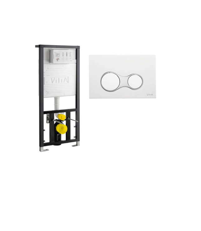 Vitra Front Operated Dual Concealed Wall Hung Toilet Frame & Flush Plate Toilet Frame Vitra