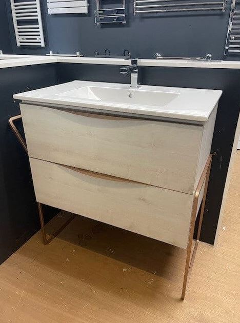 Vogue 800 Two Drawer Vanity Unit Birch Bathrooms at Unit 5