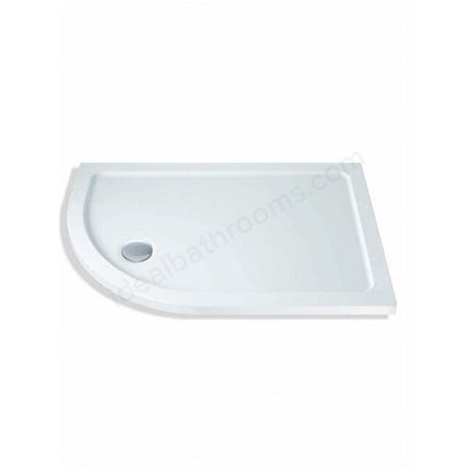 Volente 1400 x 800 LH offset Quad ABS stone resin White Shower Tray Waterworks Bathrooms 