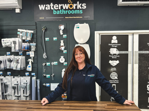 Friendly Waterworks Bathrooms staff member at our Bournemouth showroom, ready to help