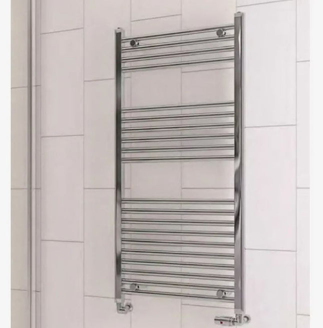 Westward Straight Electric Chrome Towel Rail Clearance Heating Eastbrook