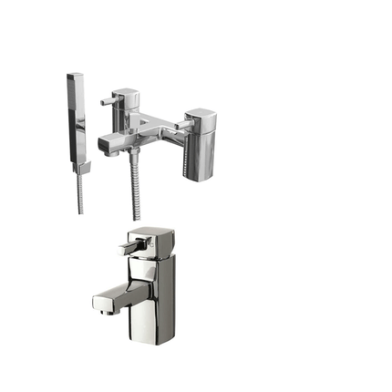 Nero Basin Mixer & Bath Shower Mixer Tap Pack Tap Pack Cassellie 